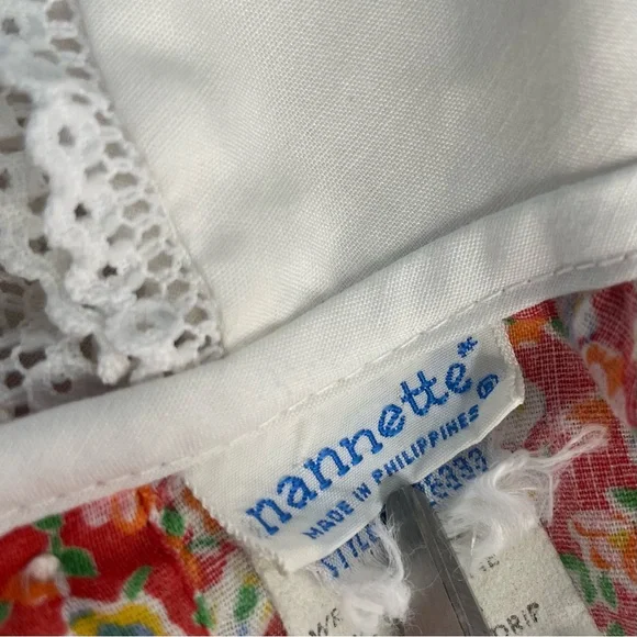 Vintage Baby Girl Prairie Cottage Core Dress Floral Lace 70s-80s ✔️Size - Picture 11 of 15